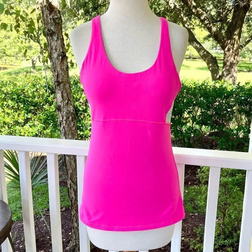Athleta Start Up Tank. Hot Pink/white. Small.